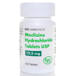 Meclizine OTC 12.5mg 100 Tablets