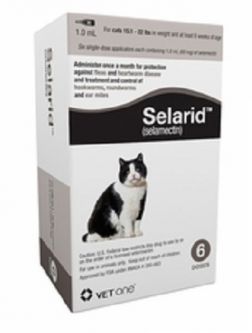 Selarid (Selamectin) for Cats 15.1 to 22 lbs 6 Month