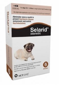 Selarid (Selamectin) for Dogs 10.1 to 20 lbs 6 Month