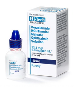 Dorzolamide HCl 2%-Timolol Maleate 0.5% Ophthalmic Sol. 10mL