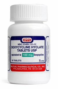 Doxycycline Hyclate 100 mg PER TABLET